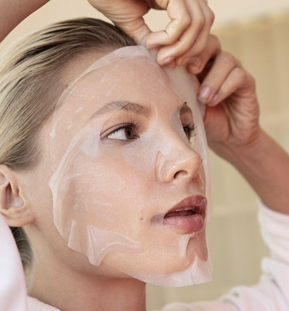 Applying Dr. Jart+ Soothing Hydra Solution Hydrating Sheet Mask for Dry Skin