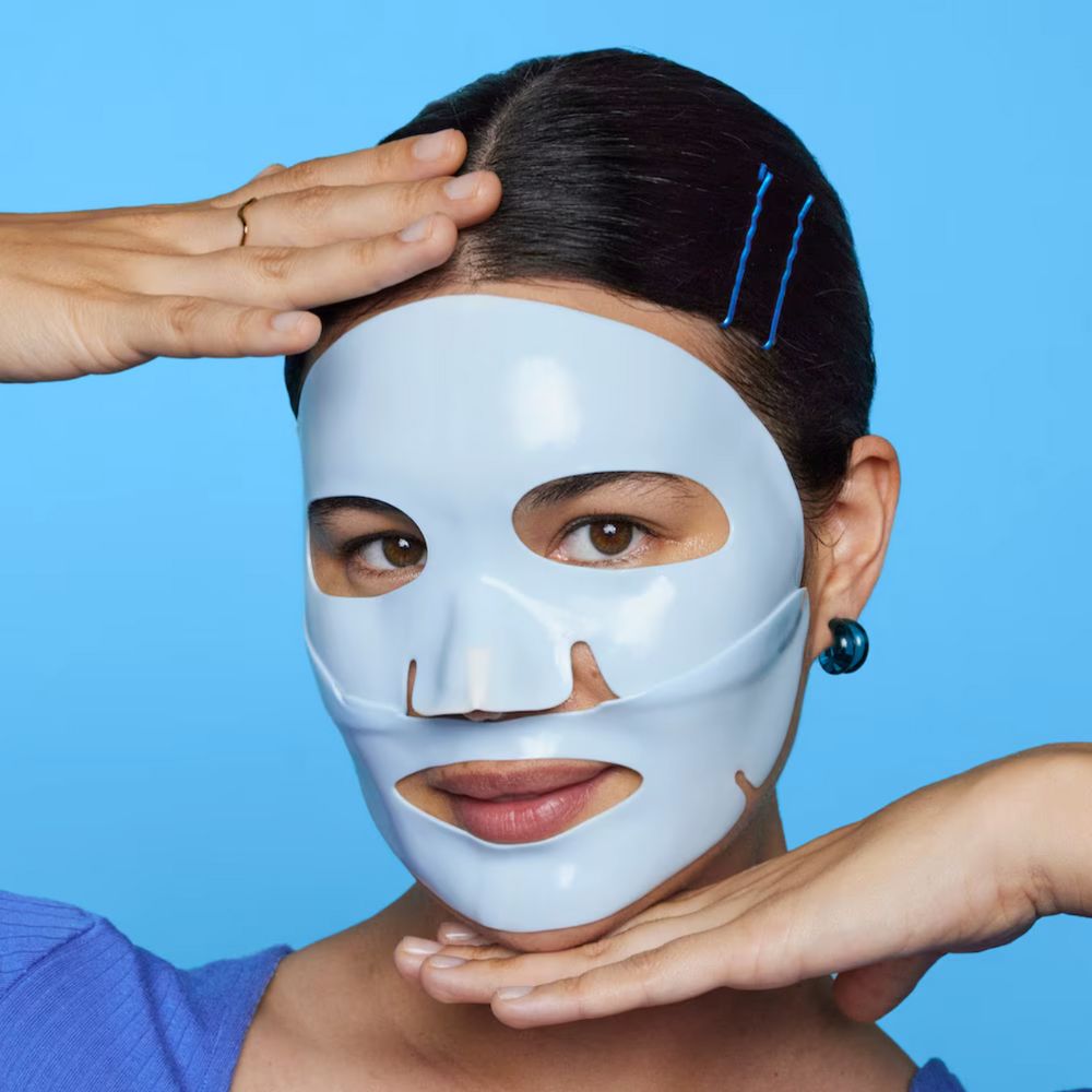 Dr.Jart+ Cryo Rubber Moisture Mask applied on face - Hydrating Skincare
