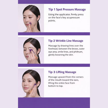 How to use AHC Premier Ampoule Eye Cream with lifting and wrinkle massage techniques