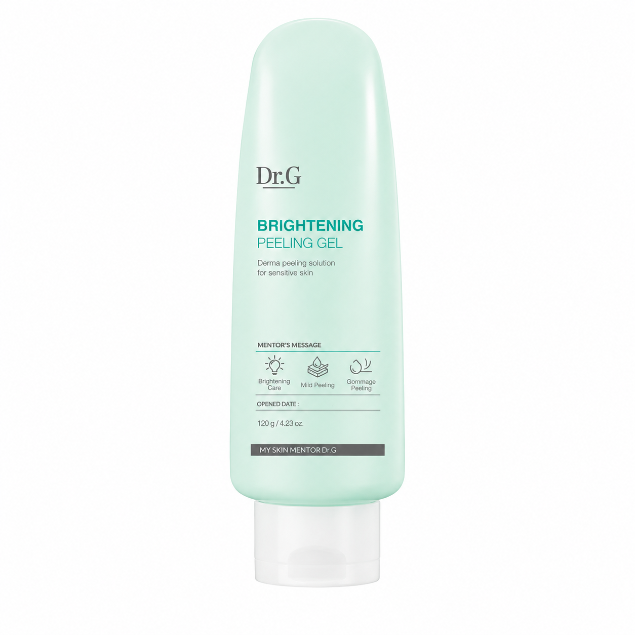 Dr.G Brightening Peeling Gel 120g gentle exfoliating peeling gel for sensitive skin on white background