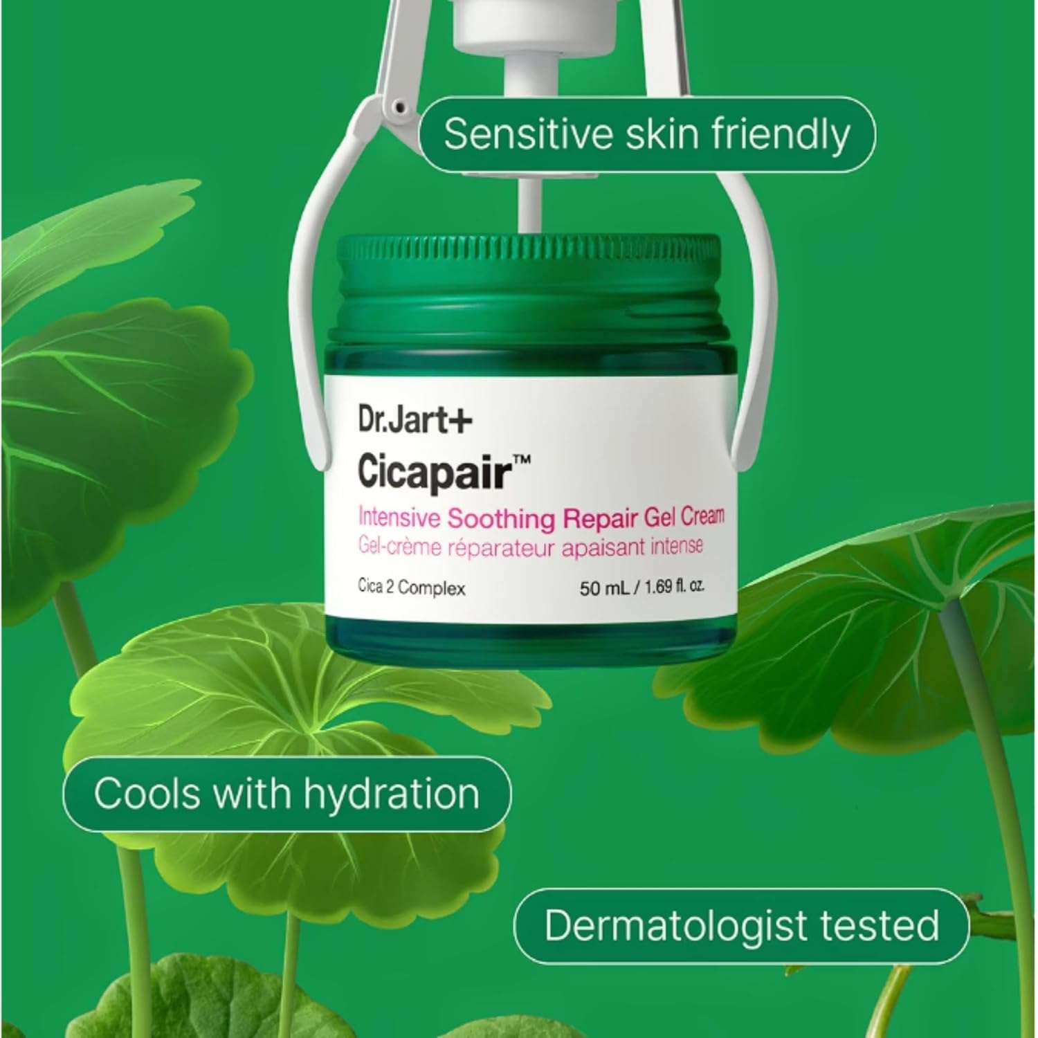 Dr.Jart+ Cicapair Intensive Soothing Repair Gel Cream dermatologist tested cooling hydration for sensitive skin