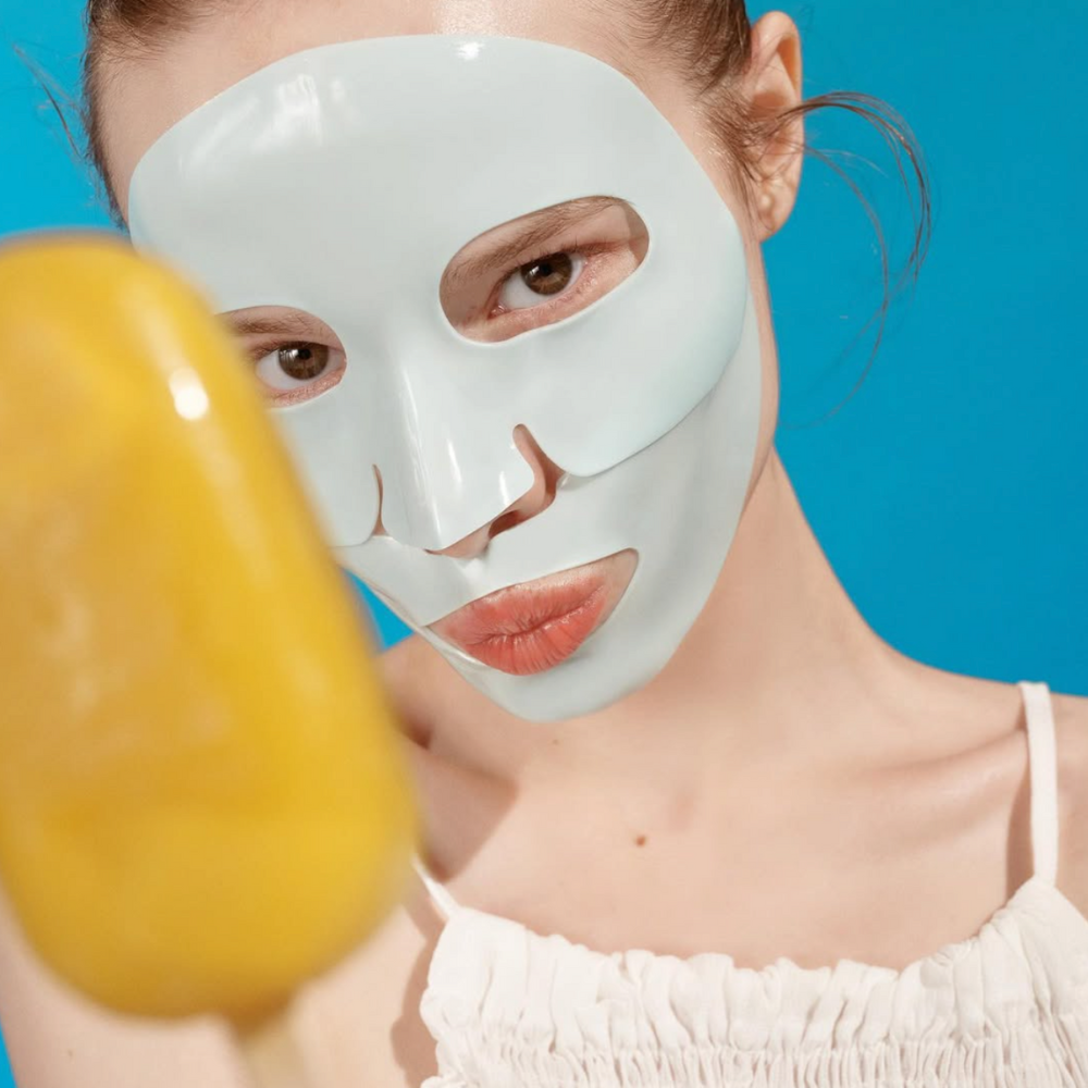 Applying Dr.Jart+ Cryo Rubber Mask - Hydrating & Redness-Reducing Treatment