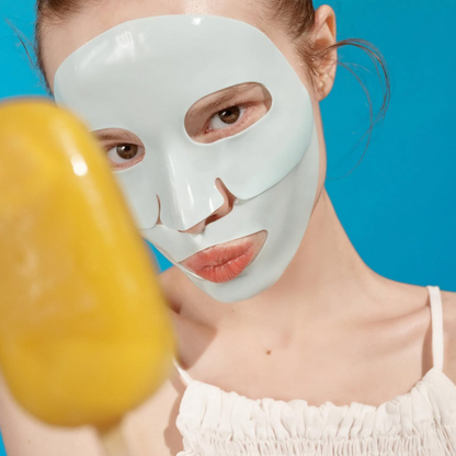 Applying Dr.Jart+ Cryo Rubber Mask - Hydrating & Redness-Reducing Treatment