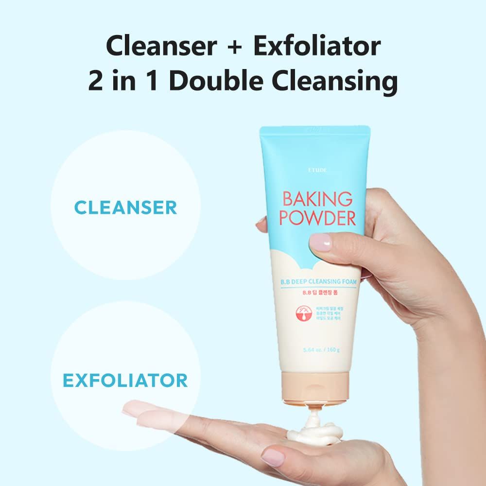 ETUDE Baking Powder B.B Deep Cleansing Foam 2 in 1 cleanser and exfoliator