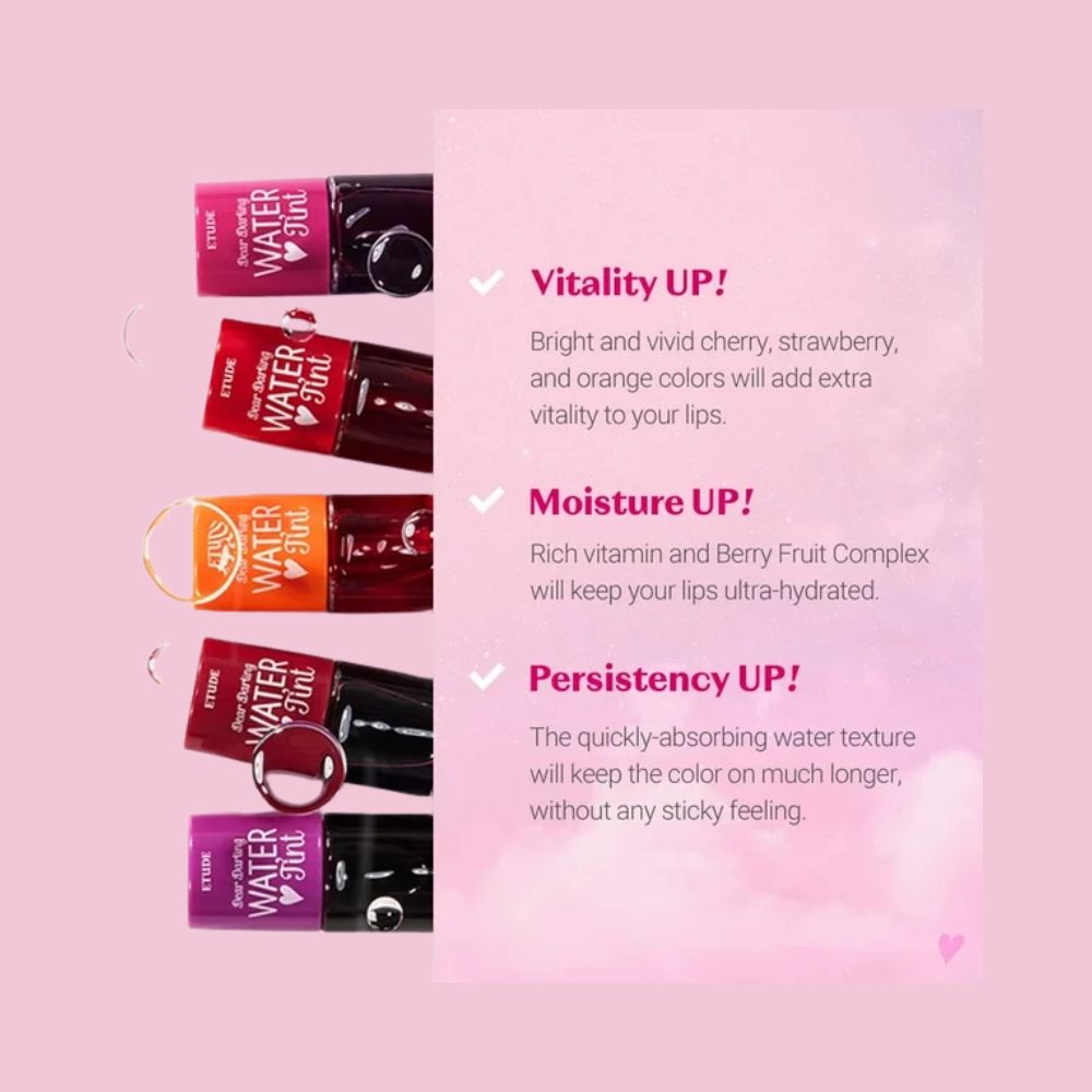 ETUDE Dear Darling Water Tint benefits hydrating long lasting Korean lip stain