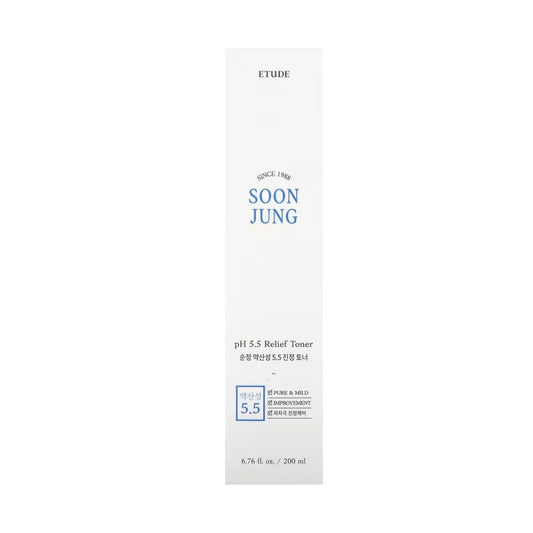 Etude Soon Jung pH 5.5 Relief Toner packaging Korean skincare sensitive skin toner