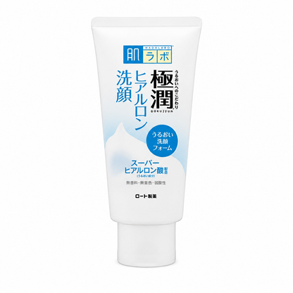 Hada Labo Gokujyun Hyaluron Foaming Cleanser 100g Japanese hydrating face wash on white background