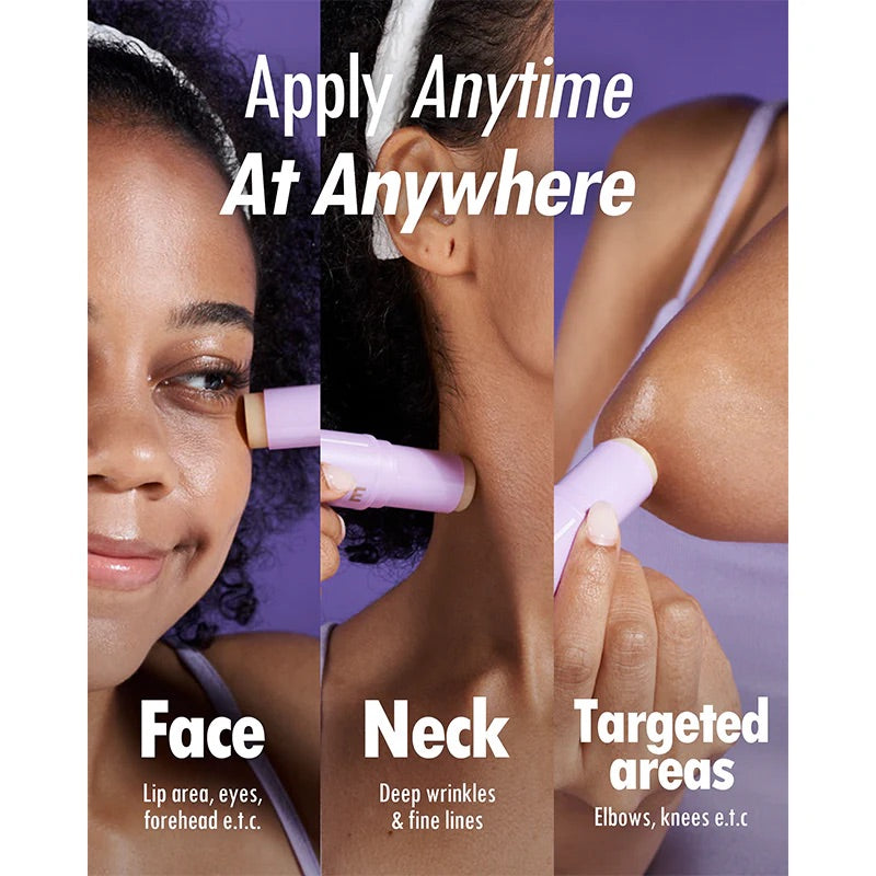 KAHI Eye Balm Stick applied on face neck and targeted areas for hydration and fine line care