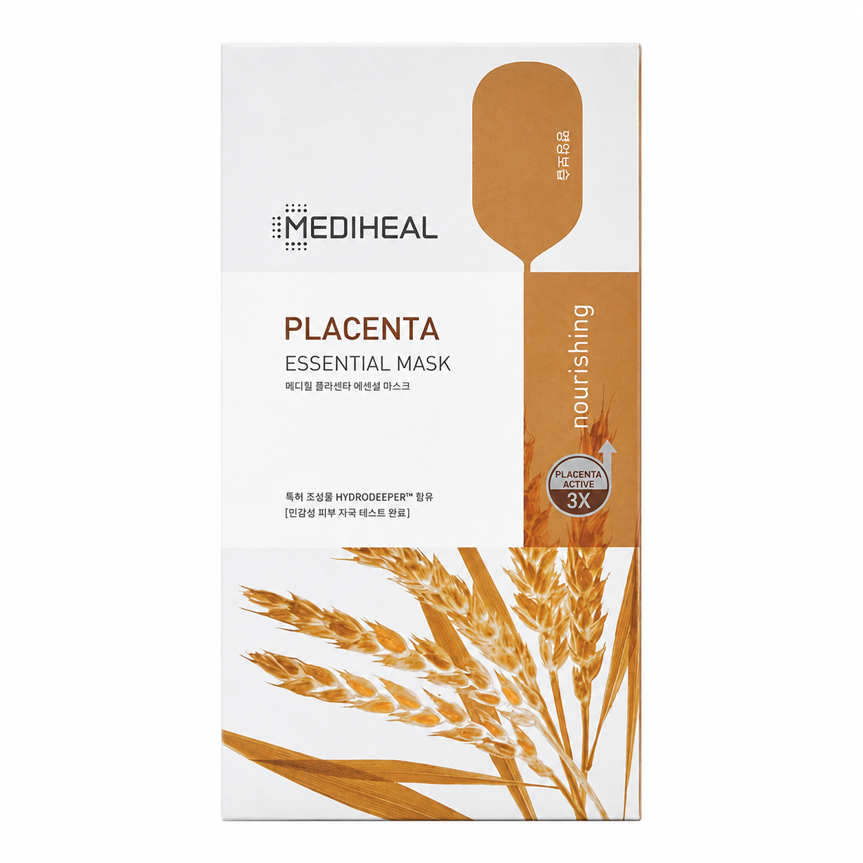 MEDIHEAL Placenta Essential Mask 24g nourishing Korean sheet mask with placenta extract for hydration and radiance