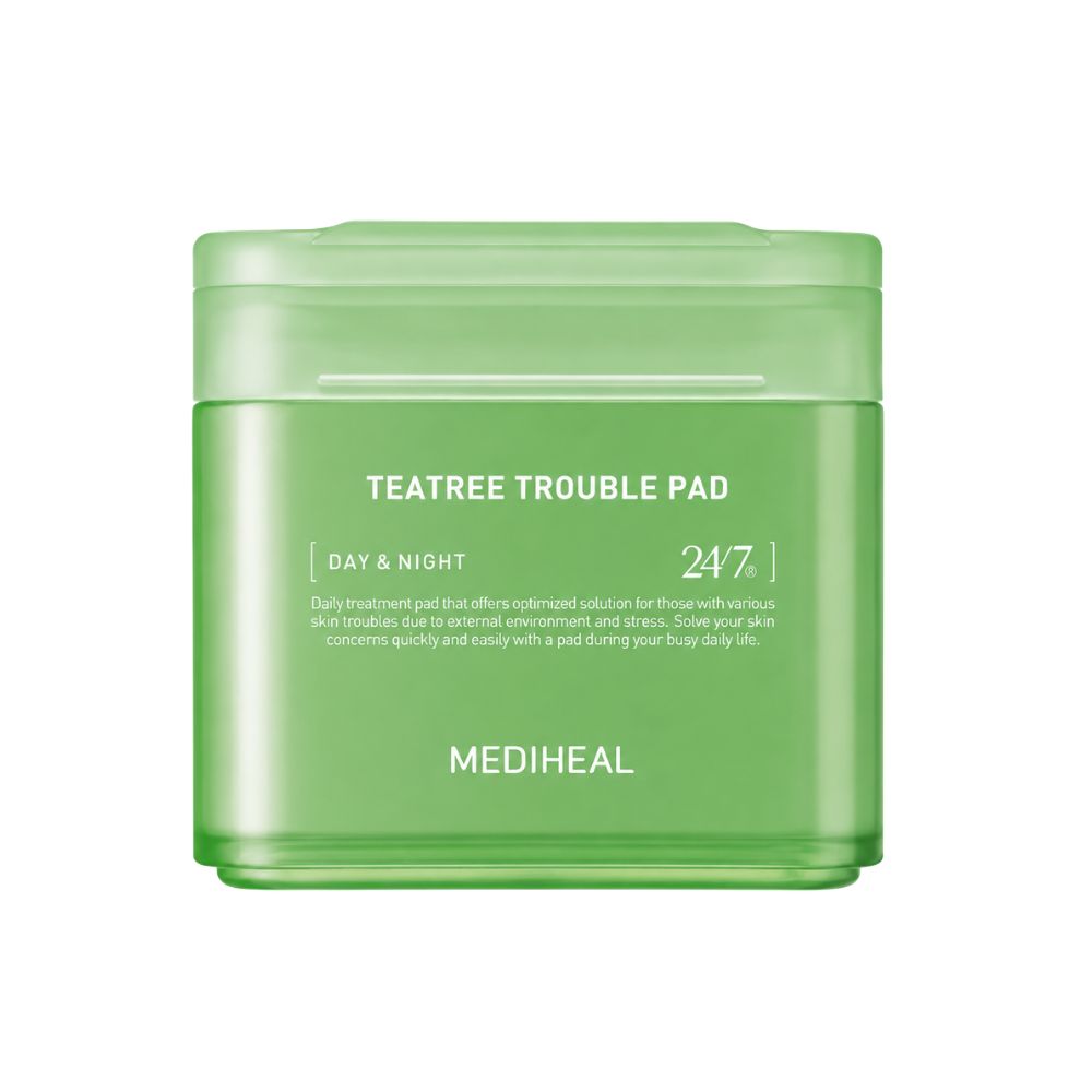 MEDIHEAL Teatree Trouble Pad 100 Pads facial toner pads for troubled and acne-prone skin