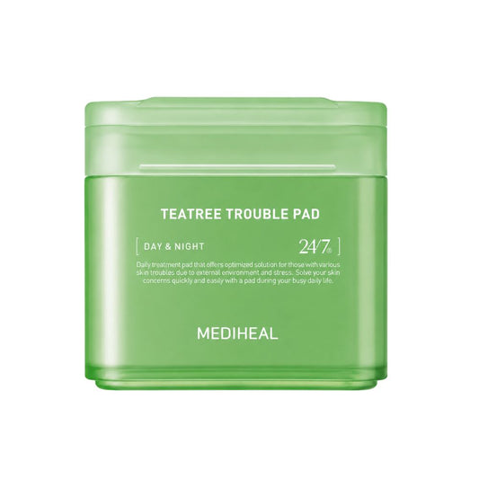 MEDIHEAL Teatree Trouble Pad 100 Pads facial toner pads for troubled and acne-prone skin