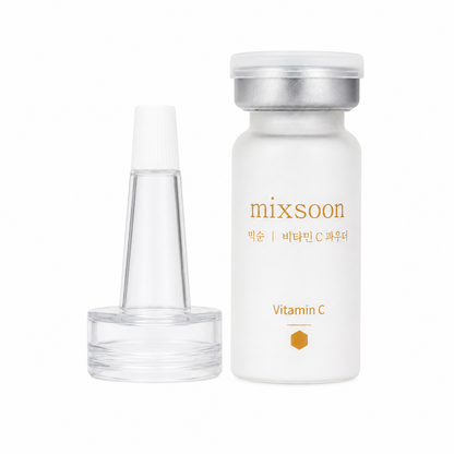 Mixsoon Vitamin C Powder package 8g Korean brightening powder booster pwith mixing bottle for radiant skin.