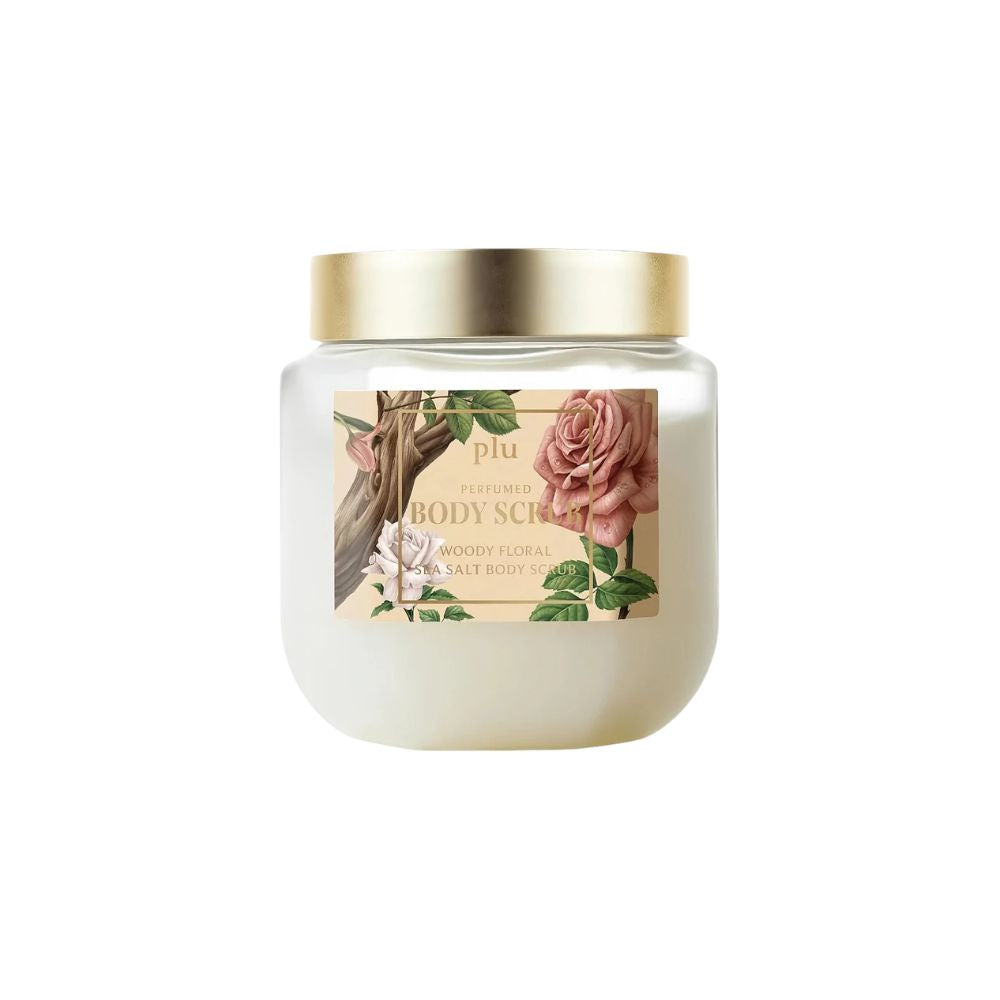 PLU Perfumed Sea Salt Body Scrub Woody Floral fragrance 500g