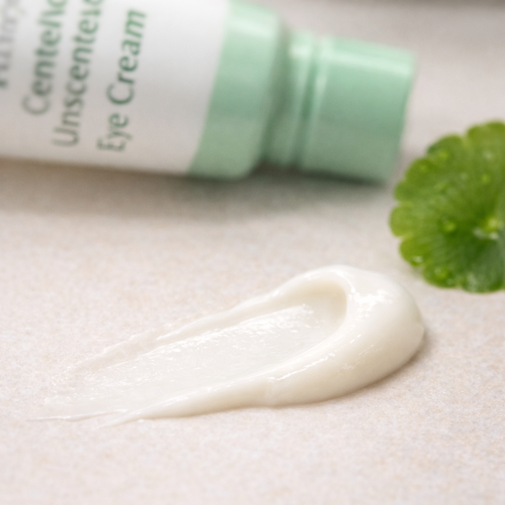 Purito Centella Eye Cream texture close up showing smooth hydrating cream consistency