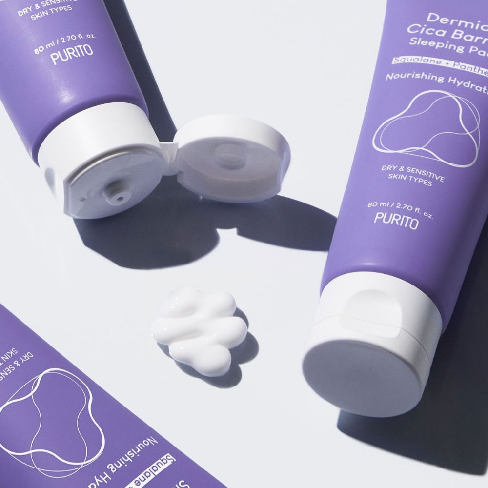Purito Dermide Cica Barrier Sleeping Pack - Lightweight Overnight Mask Texture