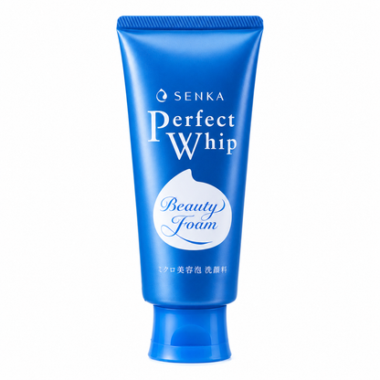Senka Perfect Whip Facial Foam 120g Japanese cleanser tube front view white background