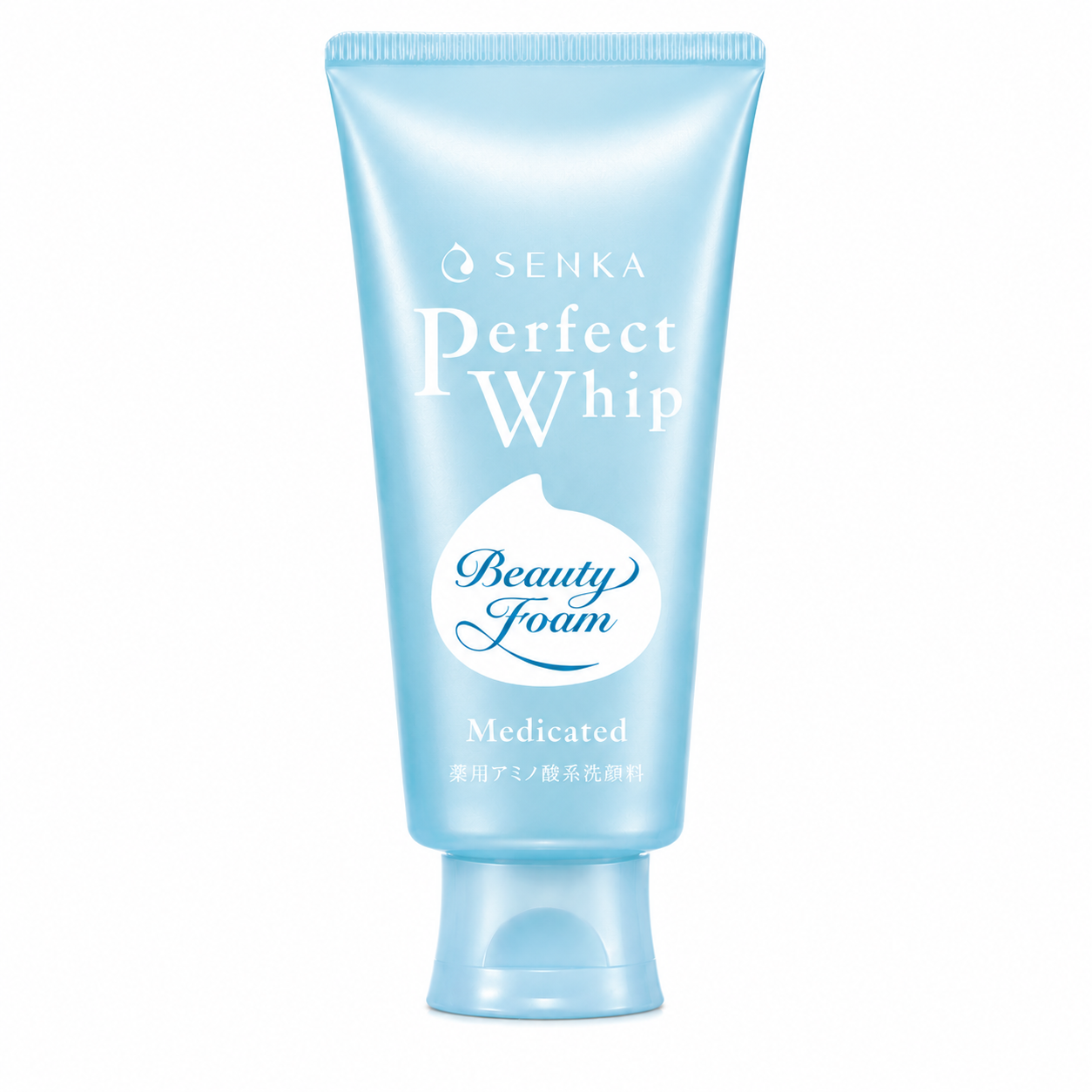 Senka Perfect Whip Medicated Beauty Foam Cleanser 120g Japan face wash front view