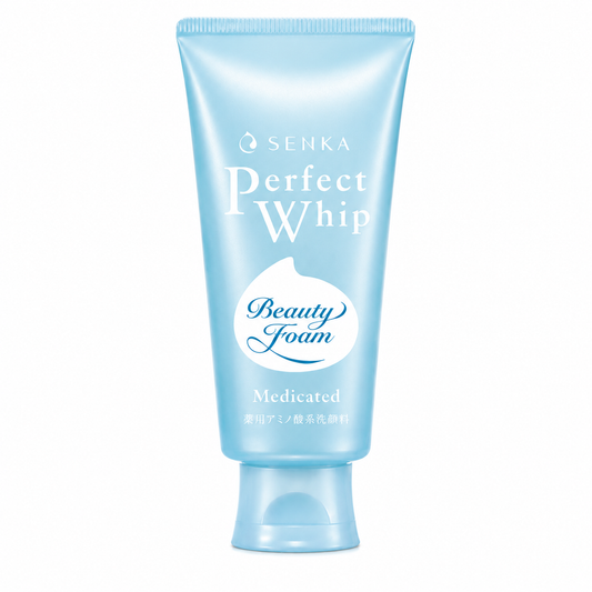 Senka Perfect Whip Medicated Beauty Foam Cleanser 120g Japan face wash front view