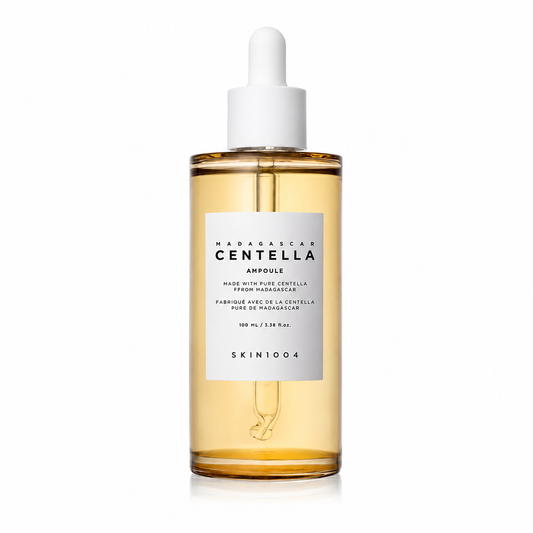 Front view of the 100ml bottle of SKIN1004 Madagascar Centella Ampoule serum against a crisp white background.