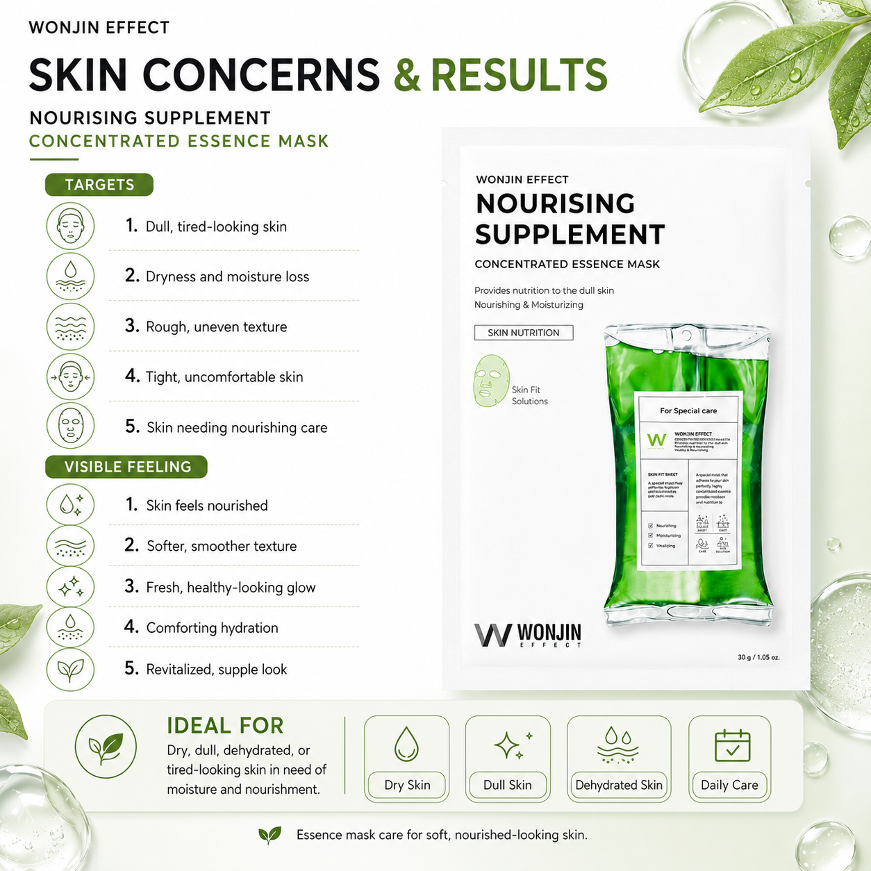 Nourishing Supplement Concentrated Essence Mask 10pcs