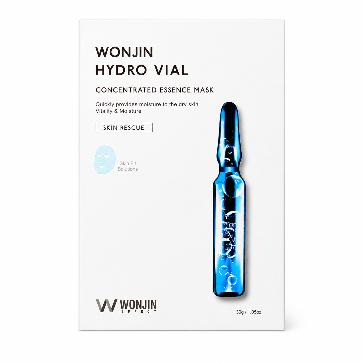 Wonjin Hydro Rise Hyaluronic Concentrated Essence Mask front-facing product image on clean white background